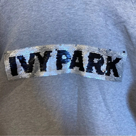 IVY PARK Silver Brushed Sequins Logo Sweatshirt Size Extra Small - Picture 4 of 7